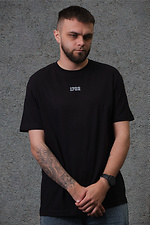 Übergroßes Herren-T-Shirt mit Aufdruck ohne griechisches Schwarz Without 8049310 Foto №4