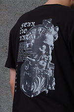 Übergroßes Herren-T-Shirt mit Aufdruck ohne griechisches Schwarz Without 8049310 Foto №6