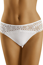 High rise white lace embroidered panties WOLBAR 4024311 photo №1
