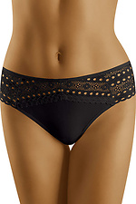 High rise black lace embroidered panties WOLBAR 4024312 photo №1