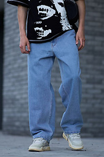 Übergroße Booty-Jeans für Herren in Blau OGONPUSHKA 8043312 Foto №2