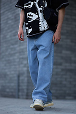 Übergroße Booty-Jeans für Herren in Blau OGONPUSHKA 8043312 Foto №4