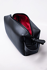 Косметичка з екошкіри чорного кольору 8046312 фото №3