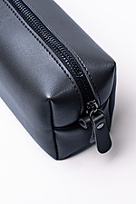 Косметичка з екошкіри чорного кольору 8046312 фото №5