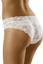 White low rise mini panties with lace waistband WOLBAR 4024313 photo №2