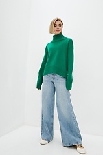 Knitted oversized sweater with a high neck  4038314 photo №2