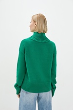 Dzianinowy sweter oversize z zabudowanym dekoltem  4038314 zdjęcie №3