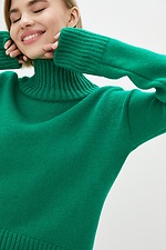 Dzianinowy sweter oversize z zabudowanym dekoltem  4038314 zdjęcie №4