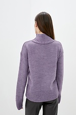 Вязаный оверсайз свитер с высоким горлом  4038315 фото №3