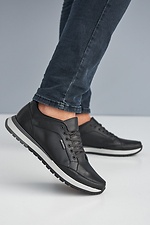 Leather urban sneakers spring black  8019315 photo №1