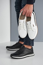 Leather urban sneakers spring black  8019315 photo №5