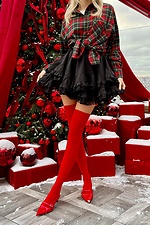 Women's red cotton stockings M-SOCKS 2040316 photo №4