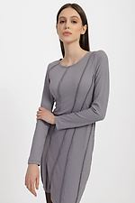 Knee-length DESIRED knitted dress with decorative seams Garne 3040316 photo №1