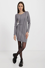 Knee-length DESIRED knitted dress with decorative seams Garne 3040316 photo №2