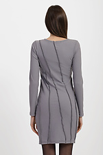 Knee-length DESIRED knitted dress with decorative seams Garne 3040316 photo №3