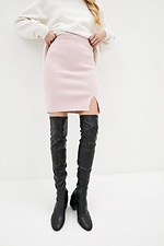 Short knit pencil skirt with side slit  4038319 photo №1