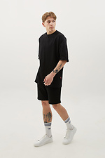 Men's black oversized cotton T-shirt Garne 8000319 photo №4