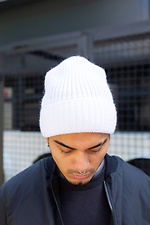 Warm white knitted hat for the winter Without 8048320 photo №2