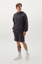 Straight fit gray knit shorts with elastic GEN 8000322 photo №3