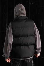 Men's oversized vest Puffi black matte OGONPUSHKA 8043322 photo №3