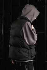 Men's oversized vest Puffi black matte OGONPUSHKA 8043322 photo №5
