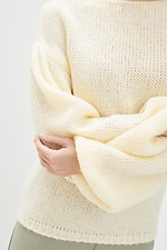Dzianinowy sweter oversize z szerokimi rękawami  4038323 zdjęcie №4
