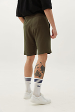 Green straight-cut jersey shorts with elastic GEN 8000323 photo №2
