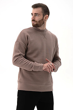 Men's Warm Sweatshirt Flatlock 3 Mocha Teamv 8034323 photo №3