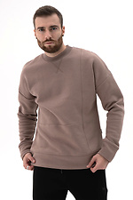 Men's Warm Sweatshirt Flatlock 3 Mocha Teamv 8034323 photo №4