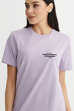 Cotton women's T-shirt with a patriotic inscription Garne 9000323 photo №2