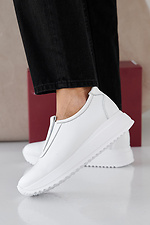 Damen-Sneakers aus weiem Leder fr Frhling und Herbst  2505325 Foto №3