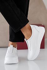 Damen-Sneakers aus weiem Leder fr Frhling und Herbst  2505325 Foto №6