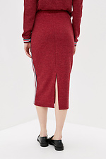 Knitted pencil skirt SLAVA-S below the knees with side stripes Garne 3038325 photo №4