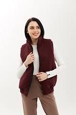 Rote Herbstweste STARLET mit hohem Kragen und Taschen Garne 3040325 Foto №1