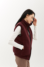 Rote Herbstweste STARLET mit hohem Kragen und Taschen Garne 3040325 Foto №3