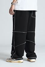Men's oversized sweatpants Zone black OGONPUSHKA 8043325 photo №3