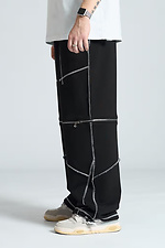 Men's oversized sweatpants Zone black OGONPUSHKA 8043325 photo №4