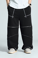 Men's oversized sweatpants Zone black OGONPUSHKA 8043325 photo №5