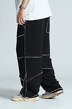 Men's oversized sweatpants Zone black OGONPUSHKA 8043325 photo №7