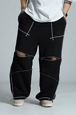Men's oversized sweatpants Zone black OGONPUSHKA 8043325 photo №14