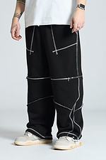 Men's oversized sweatpants Zone black OGONPUSHKA 8043325 photo №20