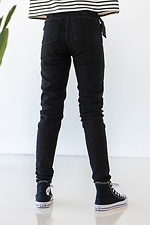 Весенние стрейчевые джинсы мом серого цвета с высокой талией и поясом  4014326 фото №6