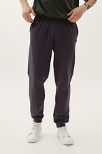 Трикотажные спортивные брюки серого цвета с манжетами GEN 8000326 фото №2