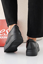 Women's spring-autumn black leather sneakers  2505328 photo №6