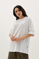 Übergroßes, lang geschnittenes T-Shirt aus Baumwolle mit weiten Ärmeln Garne 8000328 Foto №7