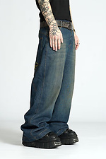 Men's Oversized Skater Jeans in Dark Blue OGONPUSHKA 8043328 photo №2