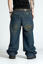 Men's Oversized Skater Jeans in Dark Blue OGONPUSHKA 8043328 photo №4