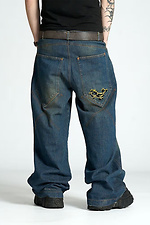 Men's Oversized Skater Jeans in Dark Blue OGONPUSHKA 8043328 photo №6