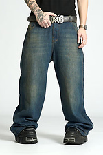 Men's Oversized Skater Jeans in Dark Blue OGONPUSHKA 8043328 photo №7