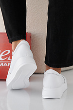 Women's spring-autumn white leather sneakers  2505329 photo №7